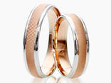 Обручальные кольца с комбинированными цветами золота. - фото 4