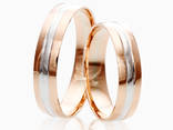 Обручальные кольца с комбинированными цветами золота. - фото 7